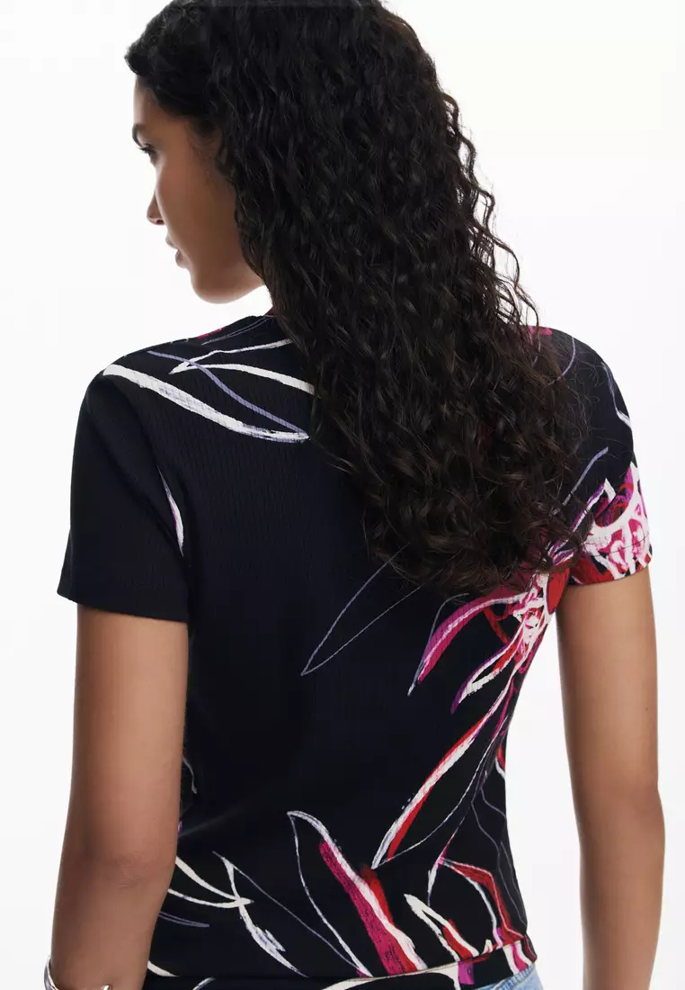 Abstract floral T-shirt