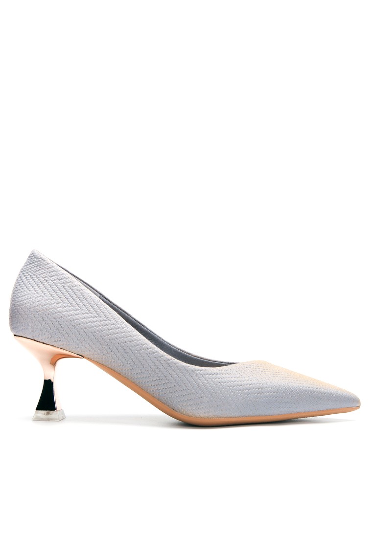 6CM Pointy Satin Fabric Pumps XJ317-1