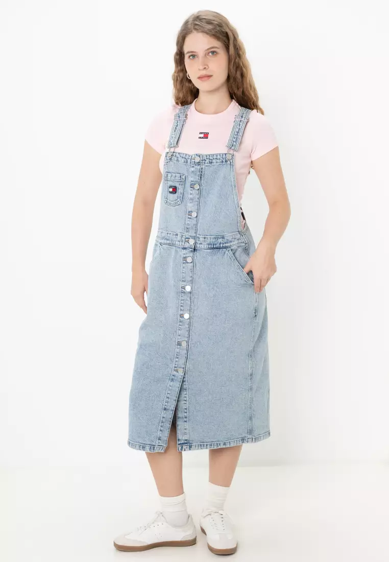 Buy Tommy Hilfiger Dungaree Midi Dress Tommy Jeans 2025 Online