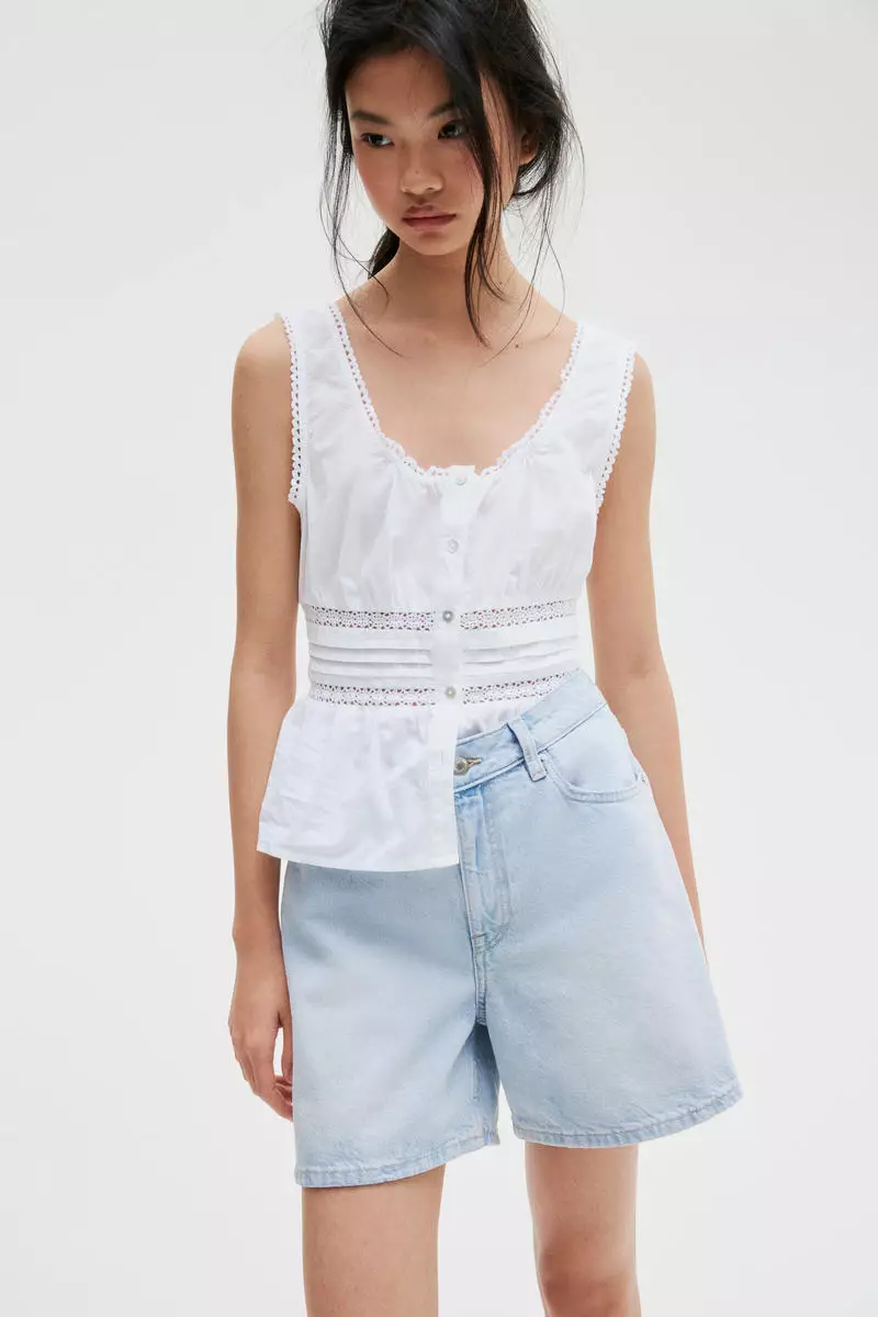 Buy H&M High Denim shorts Online ZALORA Malaysia