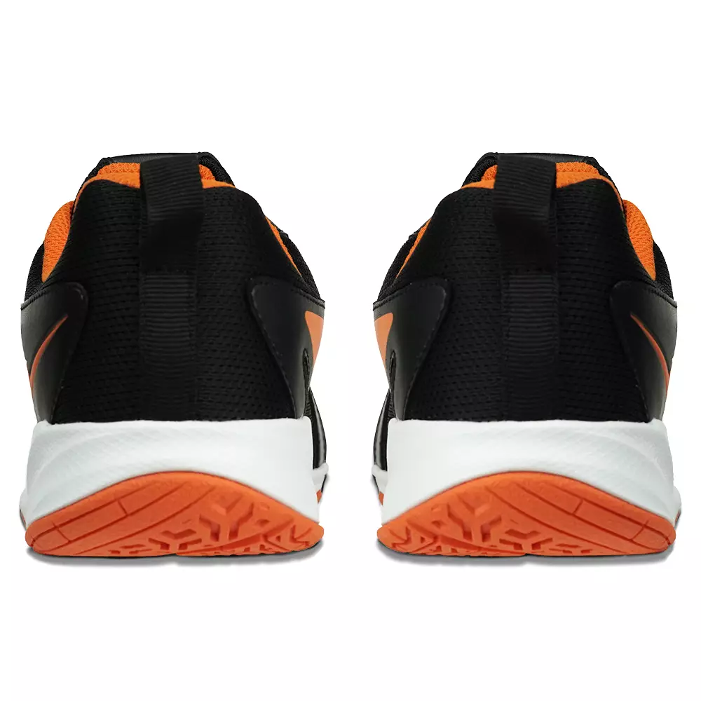 Eagle Sepatu Badminton Vanquish - HITAM/PUTIH/ORANYE