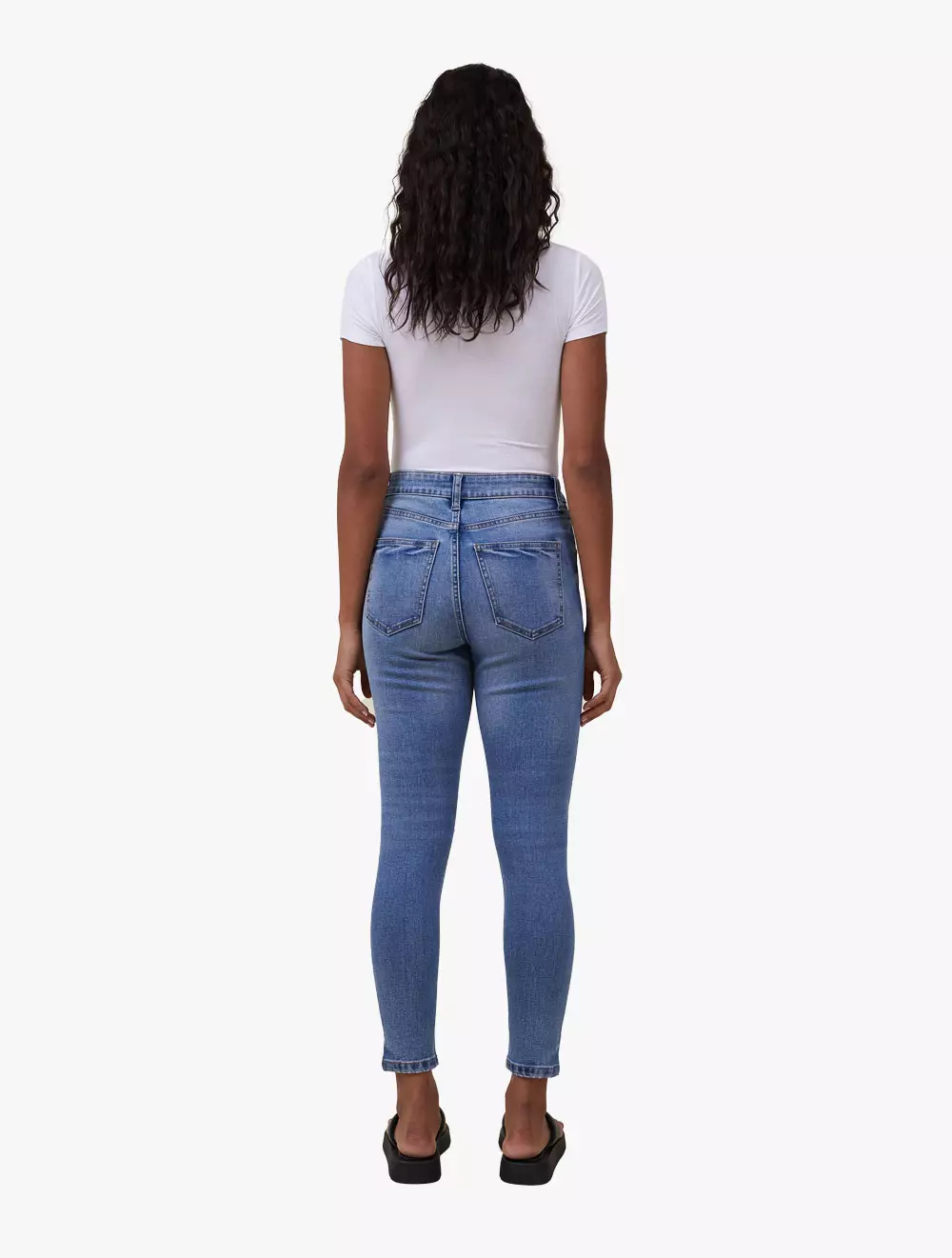 Jual Cotton On Cotton On - Pakaian Wanita - High Rise Cropped Skinny Jean -  Surfers Blue Rip Original 2024