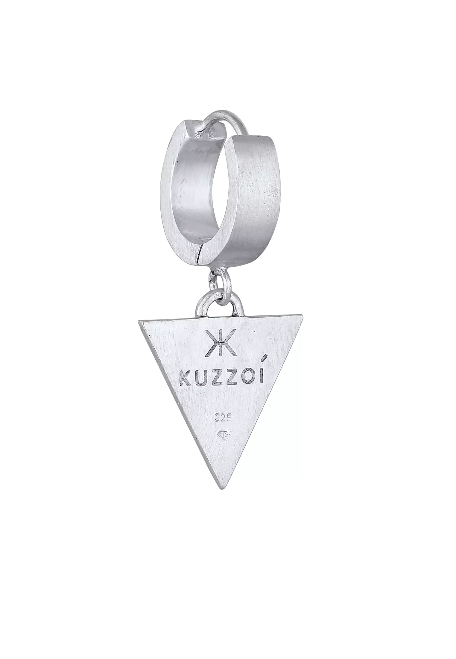 Earrings Men Creoles Triangle Matt Single Piece