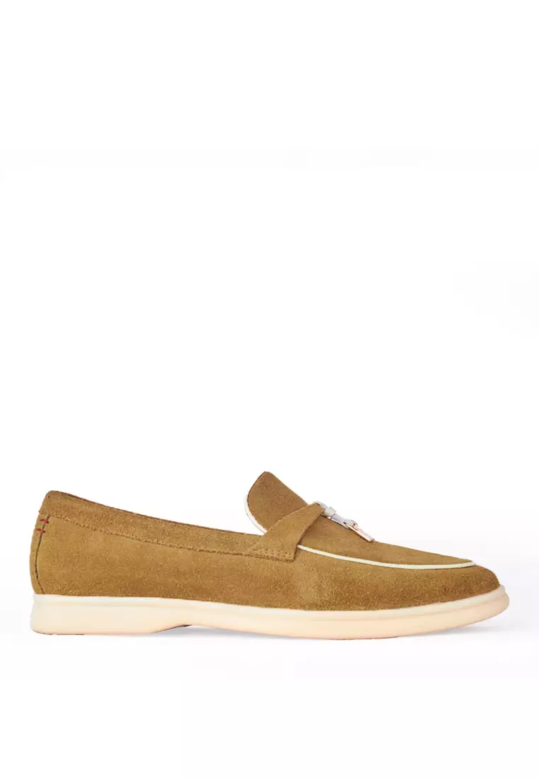 Sepatu Wanita Casual Loafer Moccasin Gino Mariani Emery 1 Tan