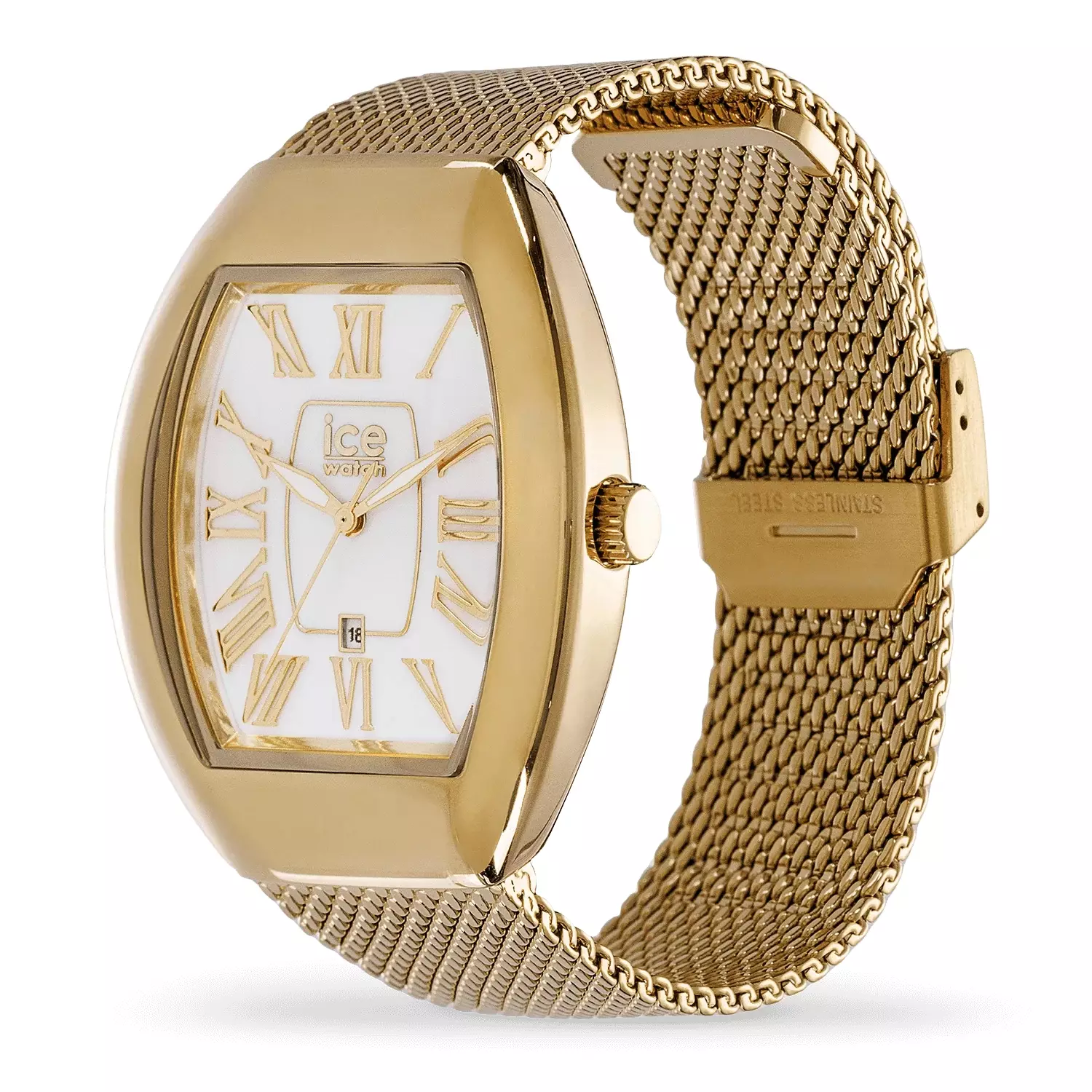 Jam Tangan Wanita Ice Watch ICE Boliday Dome - White Gold 35mm [024487]