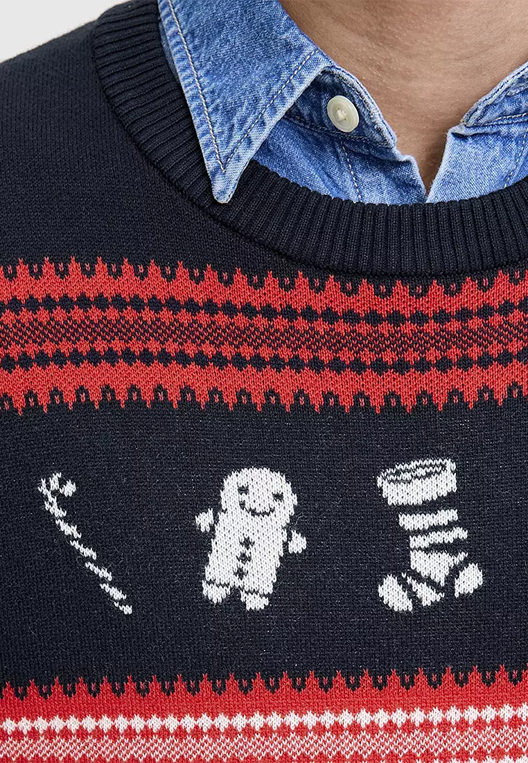 Christmas Knit Crew Neck Sweater