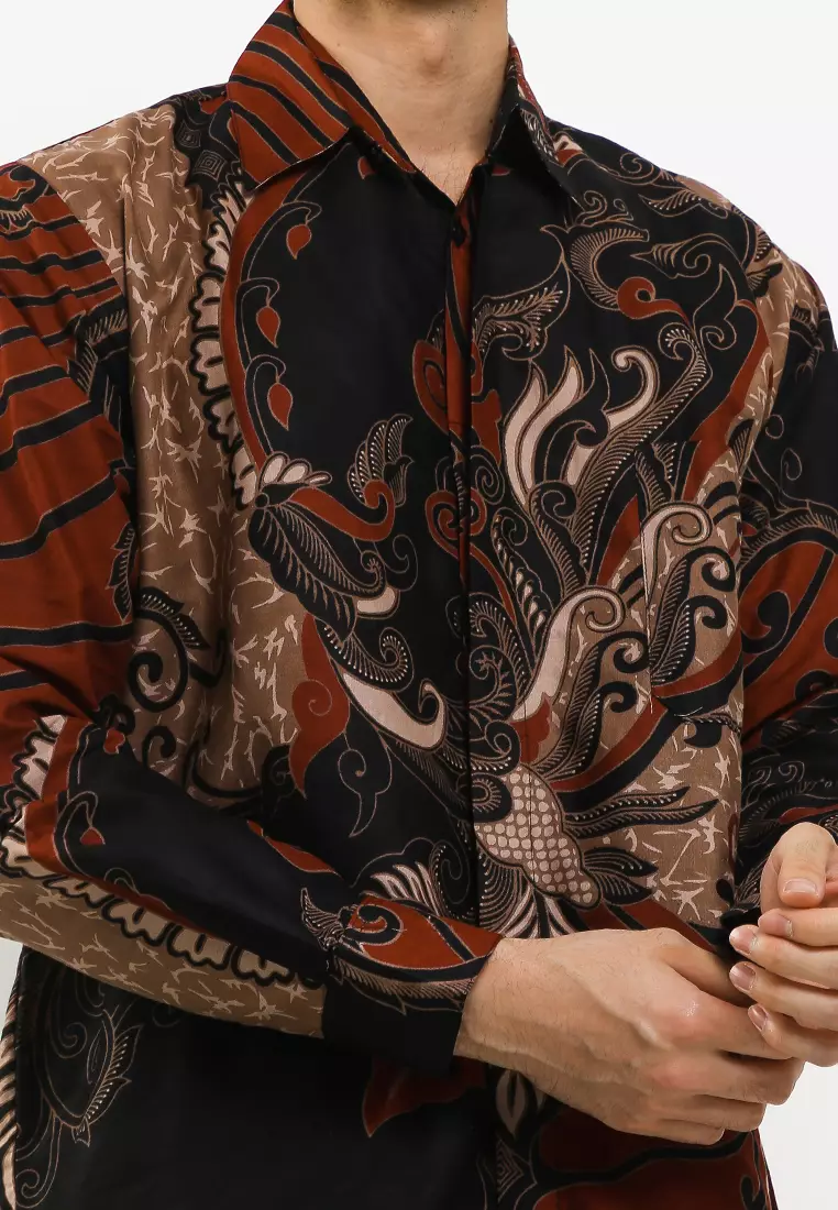 Asmorogondi Kemeja Batik Exclusive Premium Pria Casual Modern Lengan Panjang