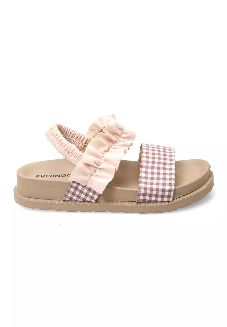 Sendal Wanita Slip On Design Elegant Premium quality - Mocca