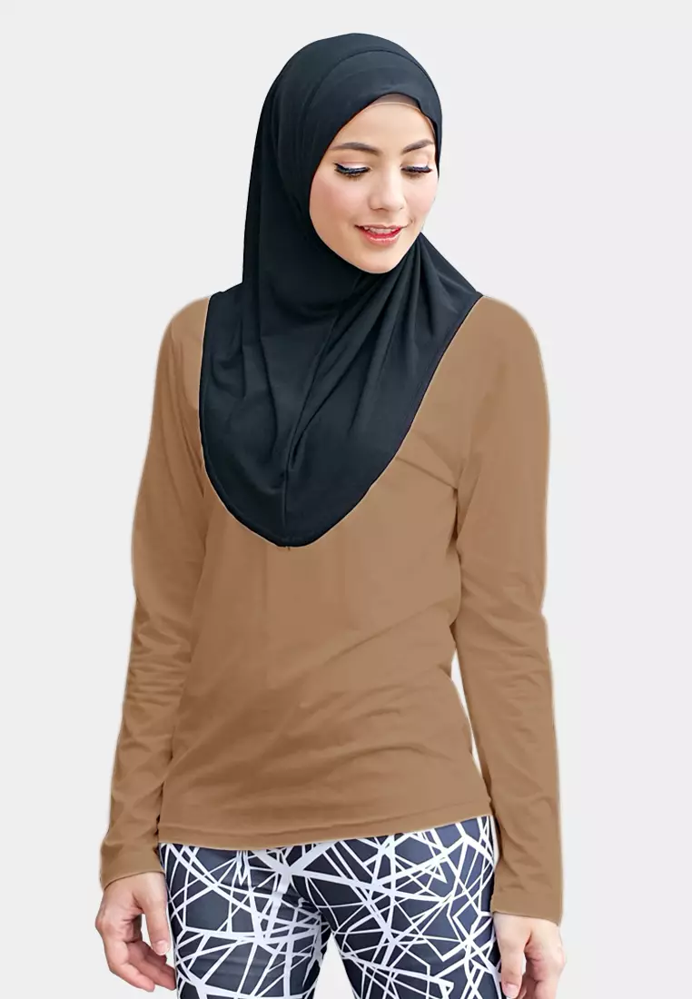 Zelena - Oshea Base Layer Sporty | Kaos Olahraga Wanita - Brown Tint - XL 