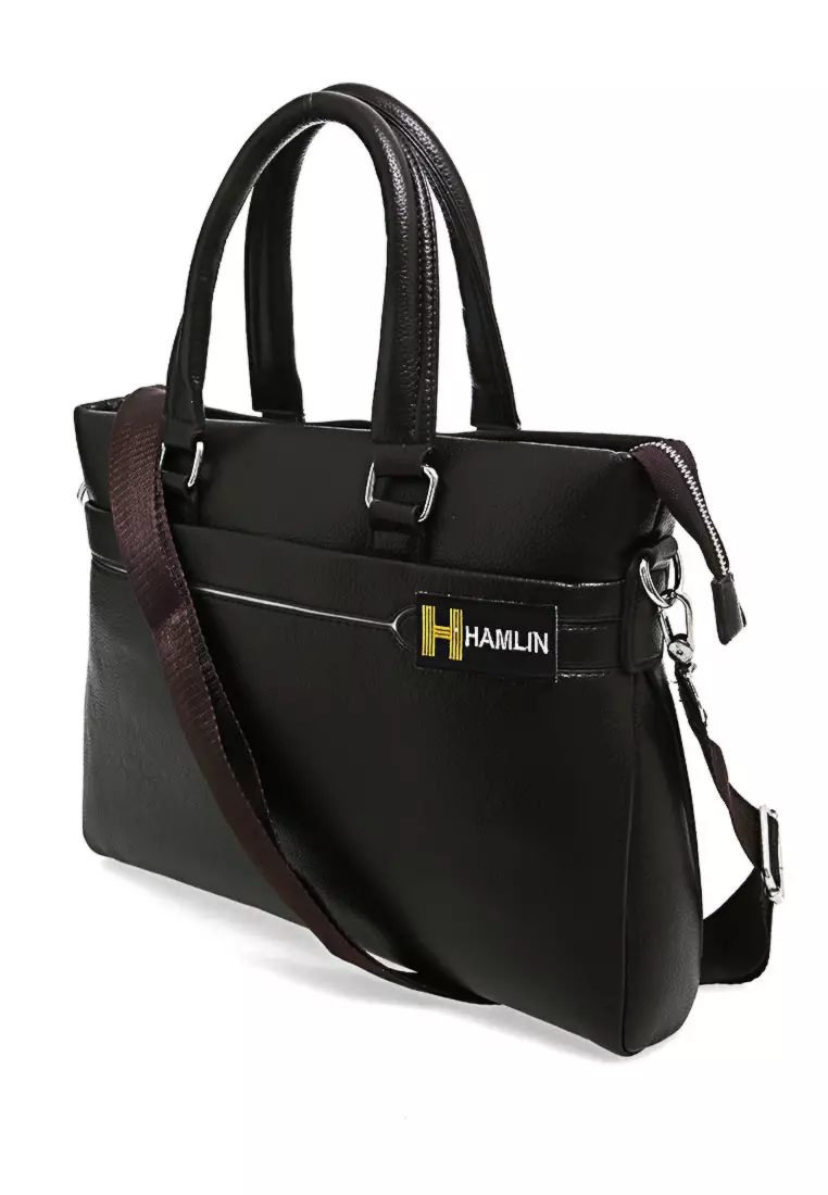 Zevin Tas Selempang Laptop Pria Durabble Zipper Sling Bag Material Kulit Leather ORIGINAL - Brown