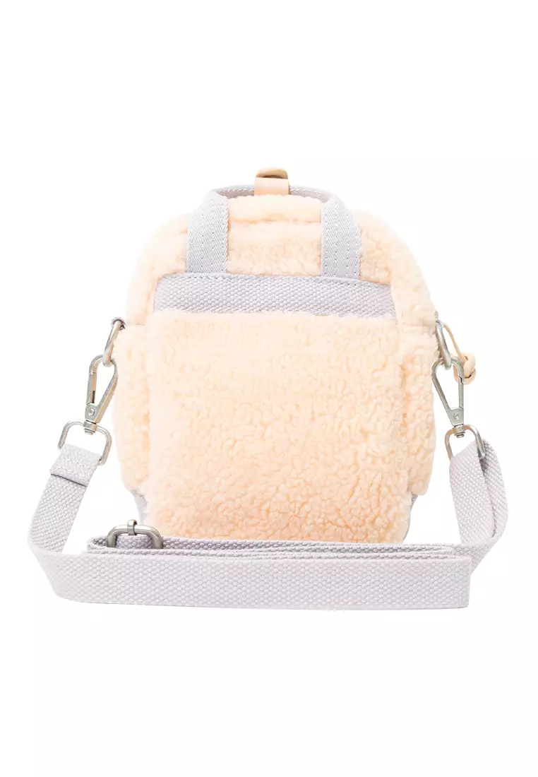 Doughnut Macaroon Tiny Fluffy Series Soft Sunrise X Powder Purple Cross Body Bag