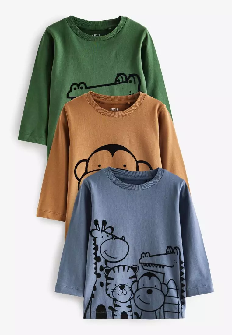 Long Sleeve Character T-Shirts 3 Pack