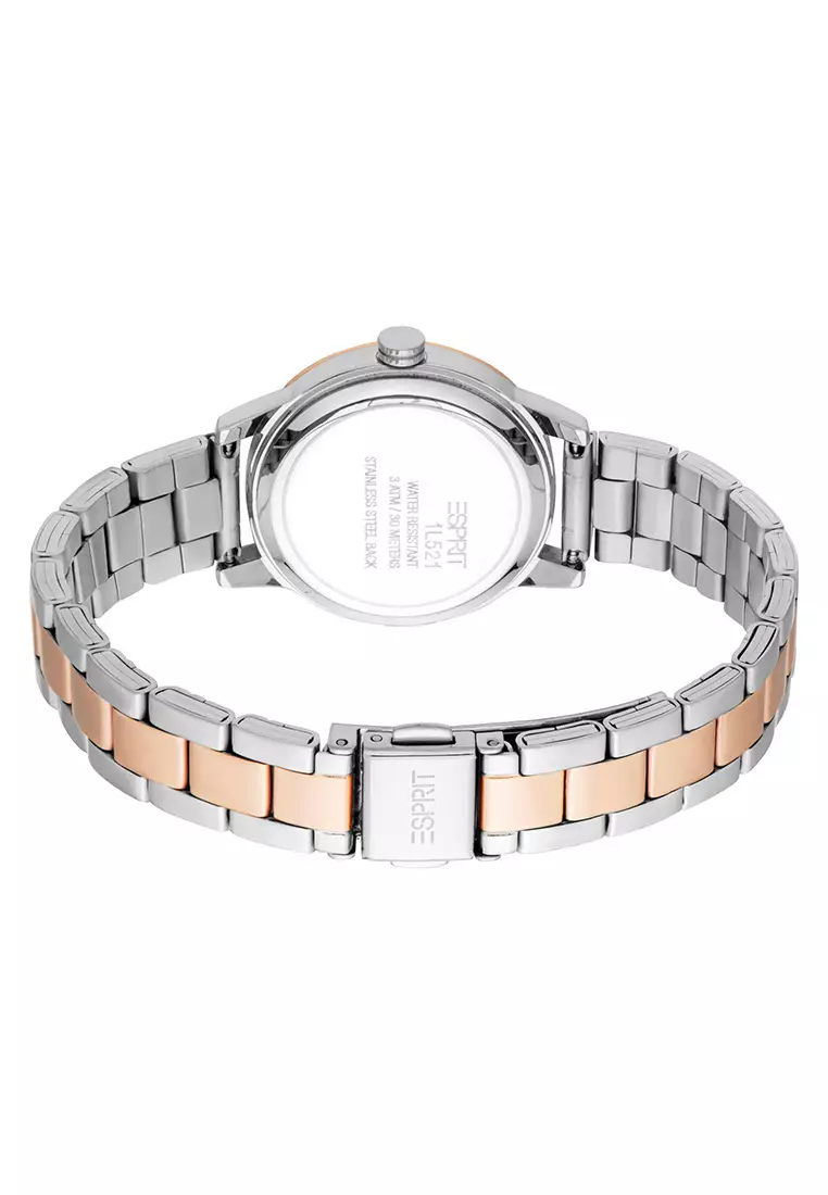 Esprit Nora Two Tone Stainless Steel Analog Quartz Watch For Women ES1L521M0055