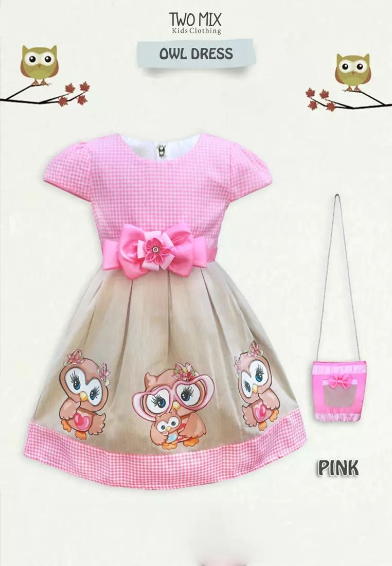 Two Mix Dress Anak Perempuan / Baju Anak Perempuan 4079