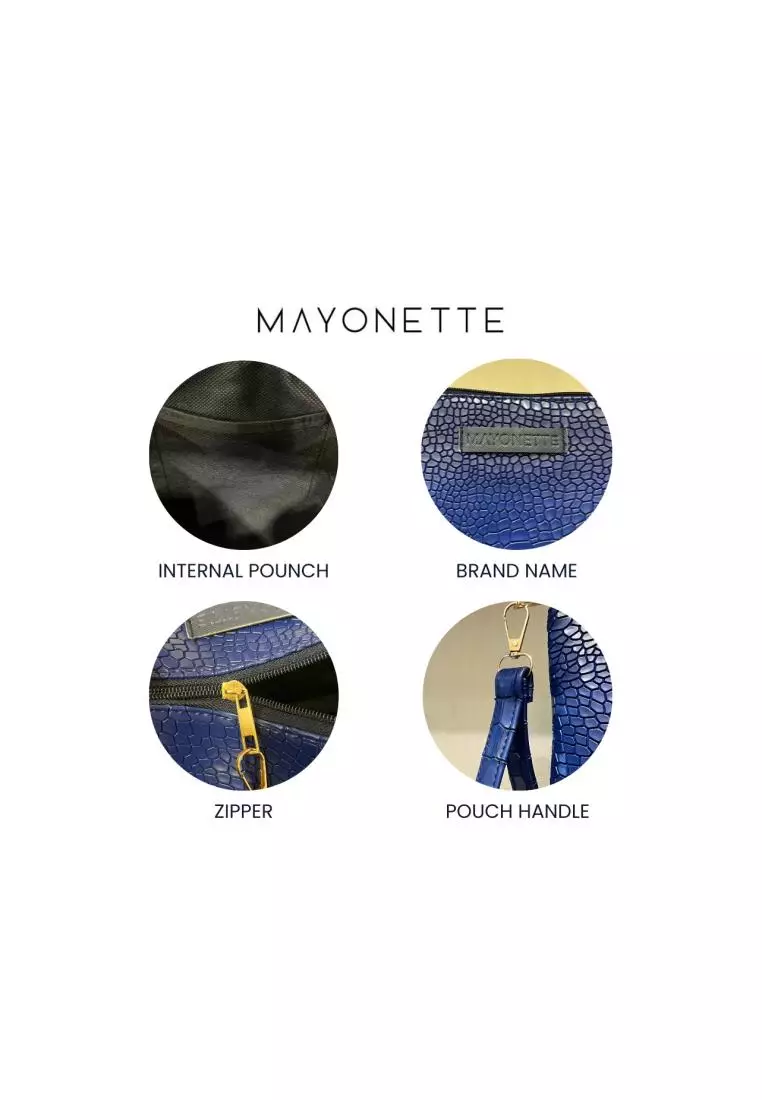 MAYONETTE Tinny Leather Spectra Croco Pouch - Dompet Wanita Terbaru - Tas Croco Wanita