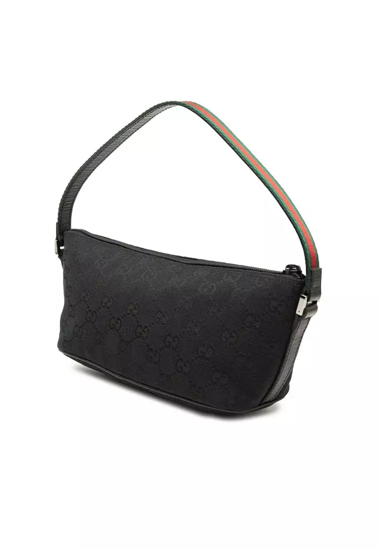 Pre-Loved Gucci Gg Canvas Web Boat