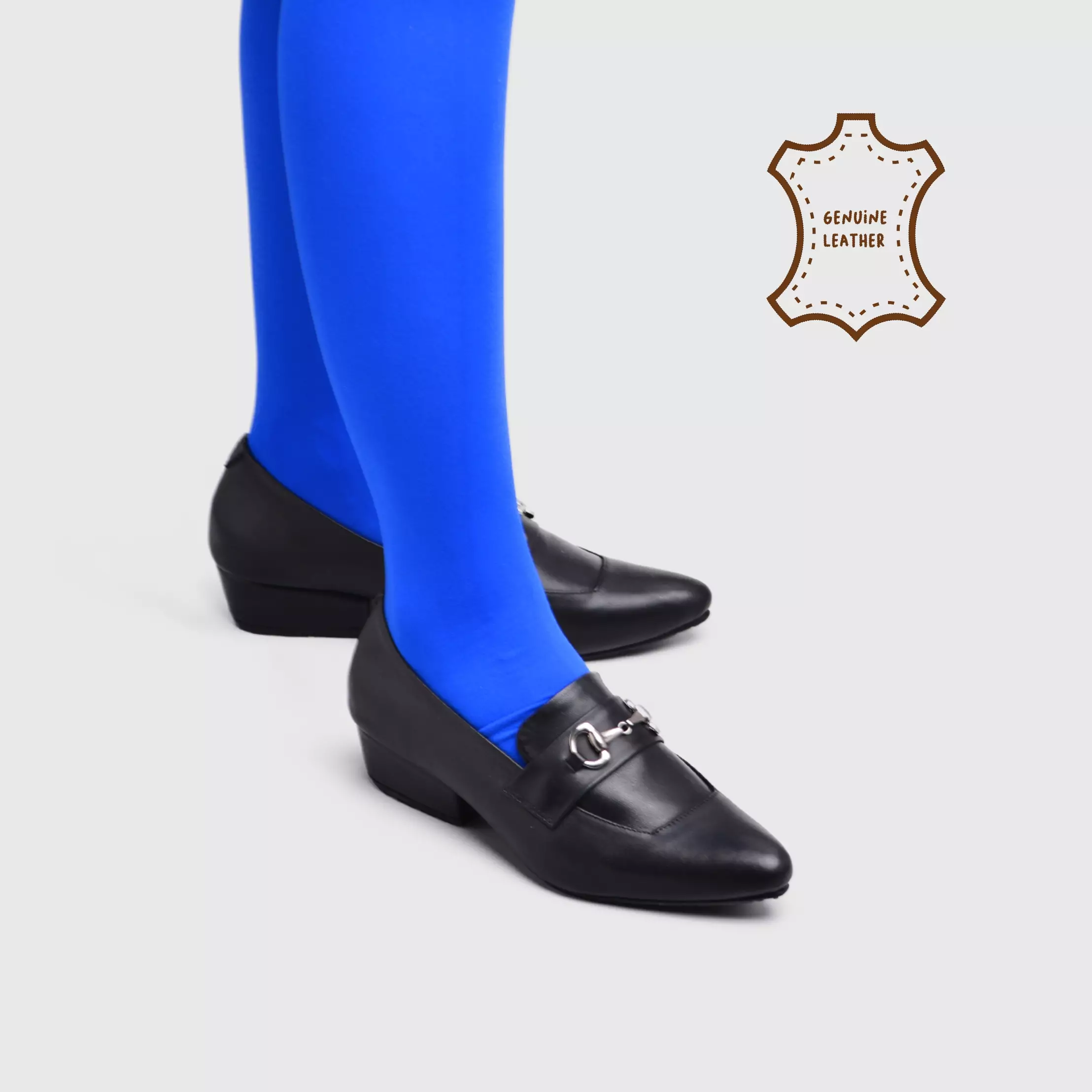 Zwette Mini Heels Genuine Leather Black