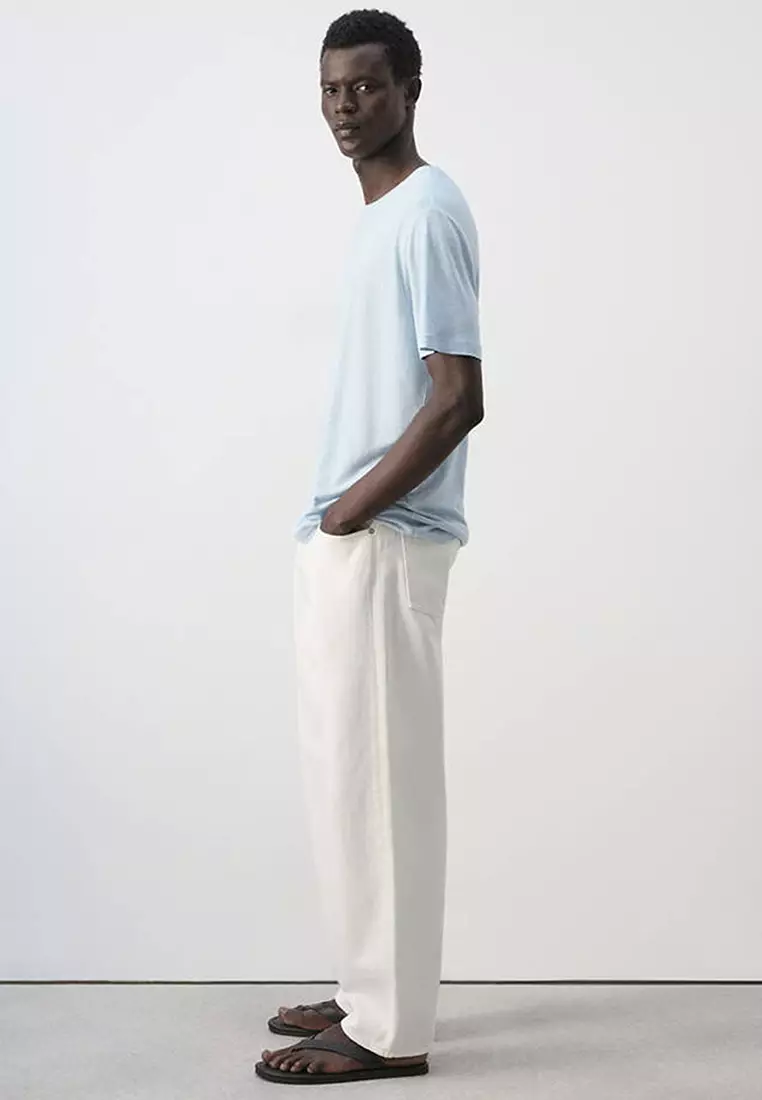 Slim Fit Linen-Blend T-Shirt