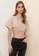 Public Desire brown Ruched Hem Short Sleeve Shirt 54922AAE49D400GS_4