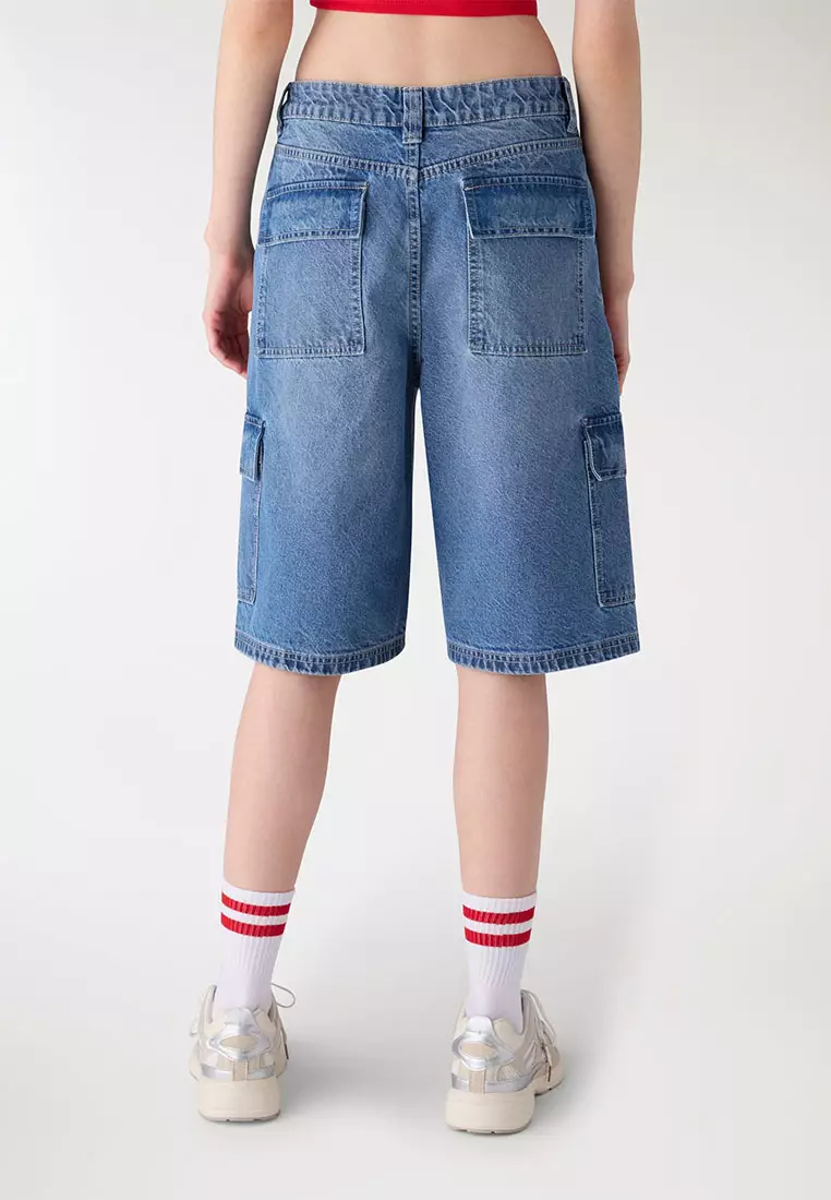 Women's Large Pockets Cargo Shorts