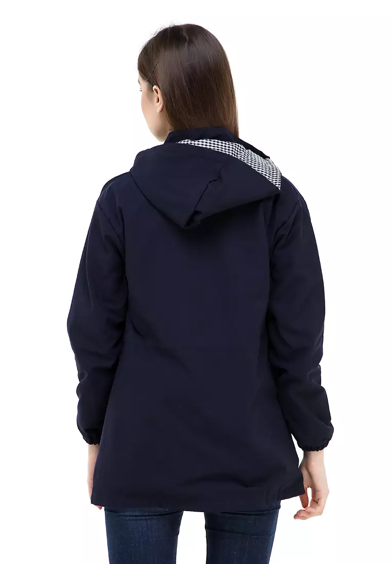 Hardwin Jacket Wanita Adventure Casual Longsleeve Outer Material Baby Canvas ORIGINAL - Navy