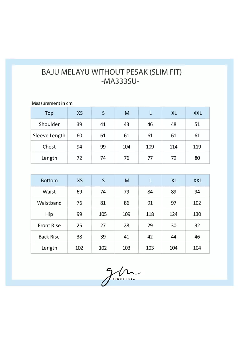 Baju Melayu Slim Fit 333