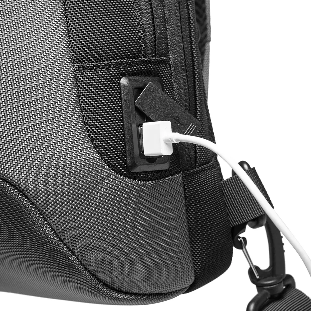 Bange BG22085 Tas Selempang Sling Bag Pria Lock - BLACK