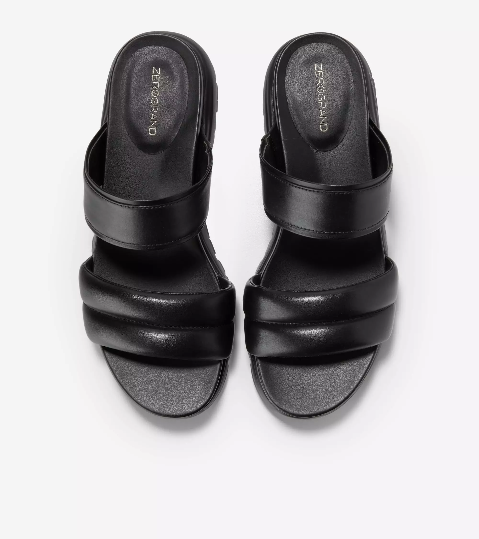 Cole Haan Women Zerogrand Double Band Slide Sandals - Sepatu Wanita (Black)