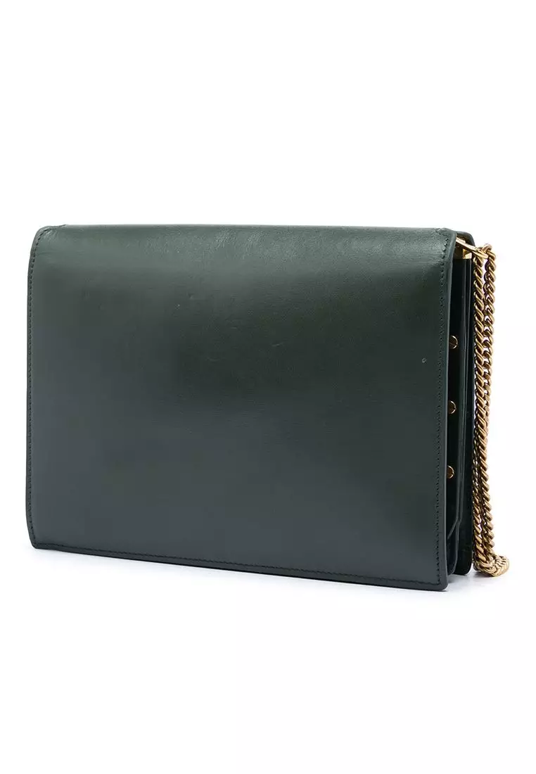 Pre-Loved Saint Laurent Smooth Calfskin Monogram Cassandra Clasp Bag