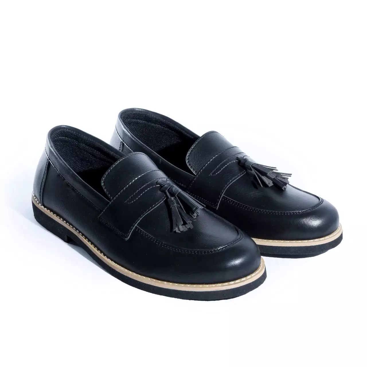 Coutry Boots Paris Sepatu Pria Slip On Loafers Formal Semi Pantofel Black