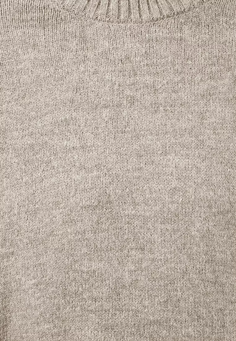 Stone Wide Pattern Crew Neck Knitwear Sweater TWOAW25KZ00168