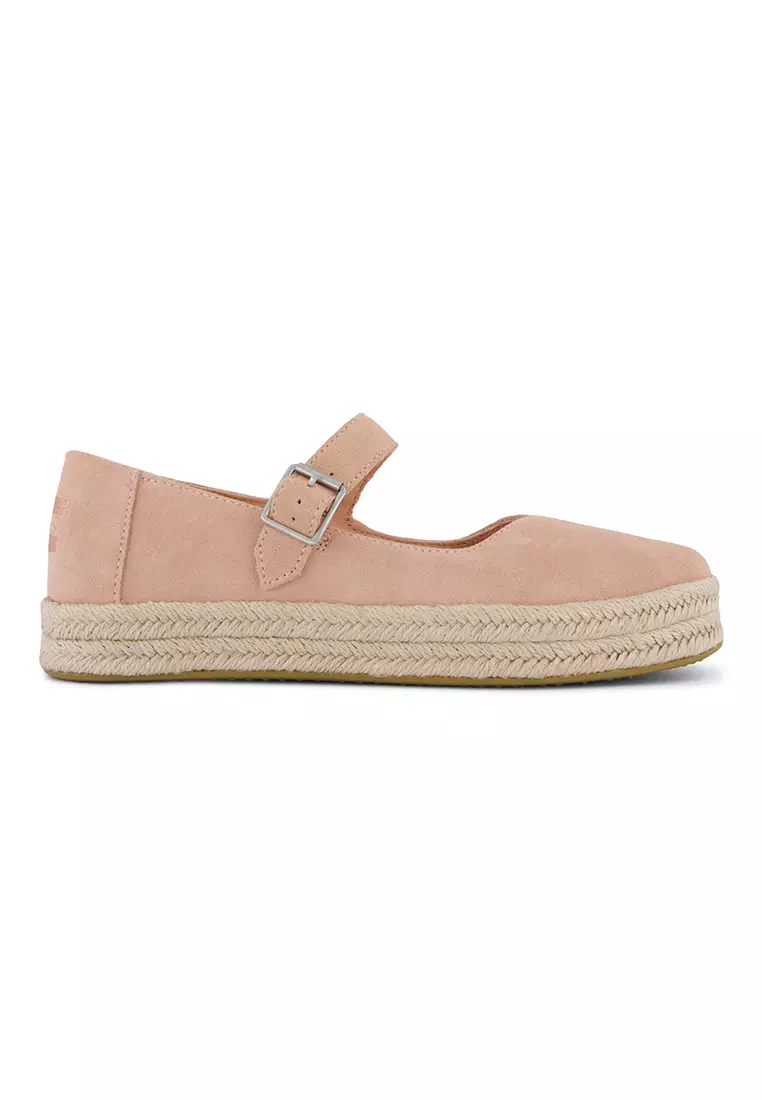 TOMS Women Carolina Mary Jane Caf Suede Espadrille