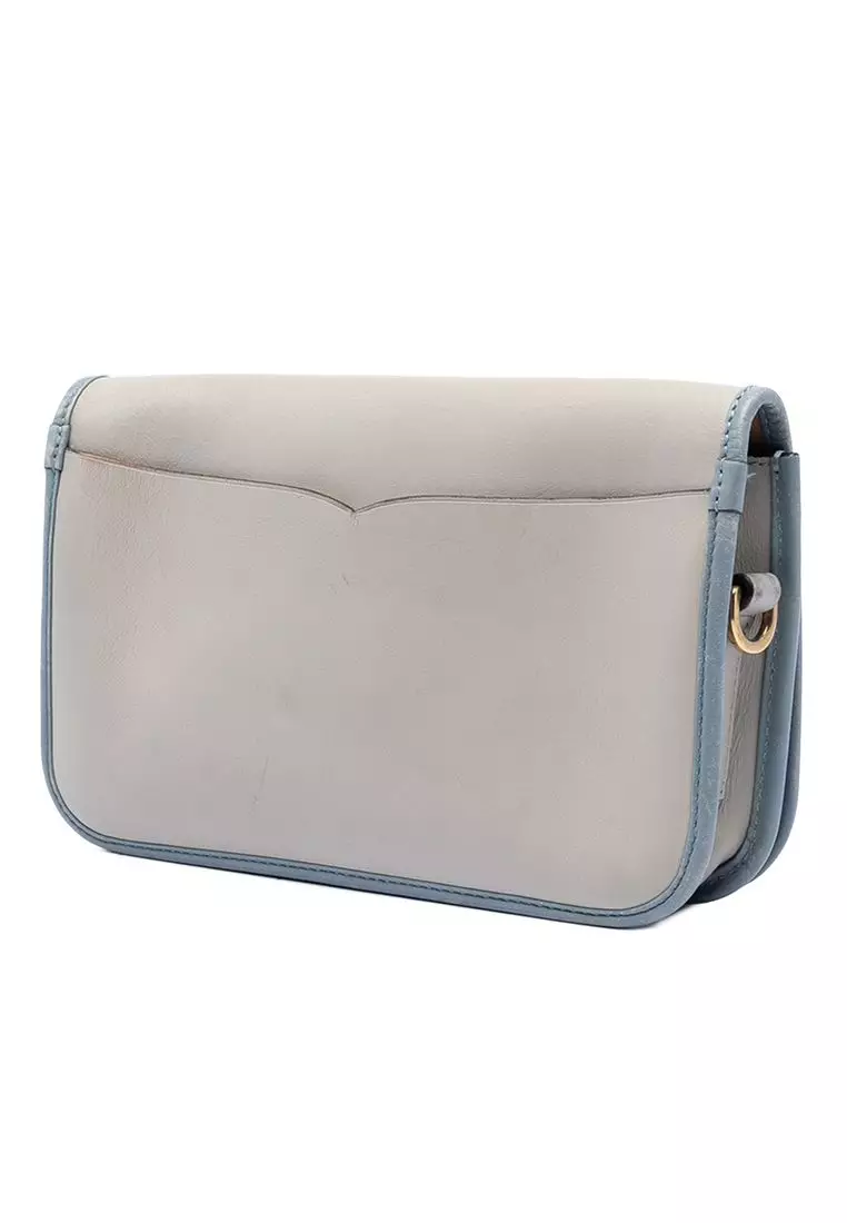 Pre-Loved Loewe Bicolor Leather Anagram Ines Flap Crossbody