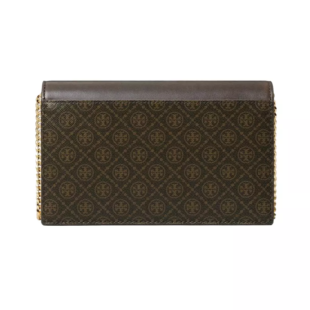 T Monogram Canvas Envelope Wallet on Chain French Press Ghw
