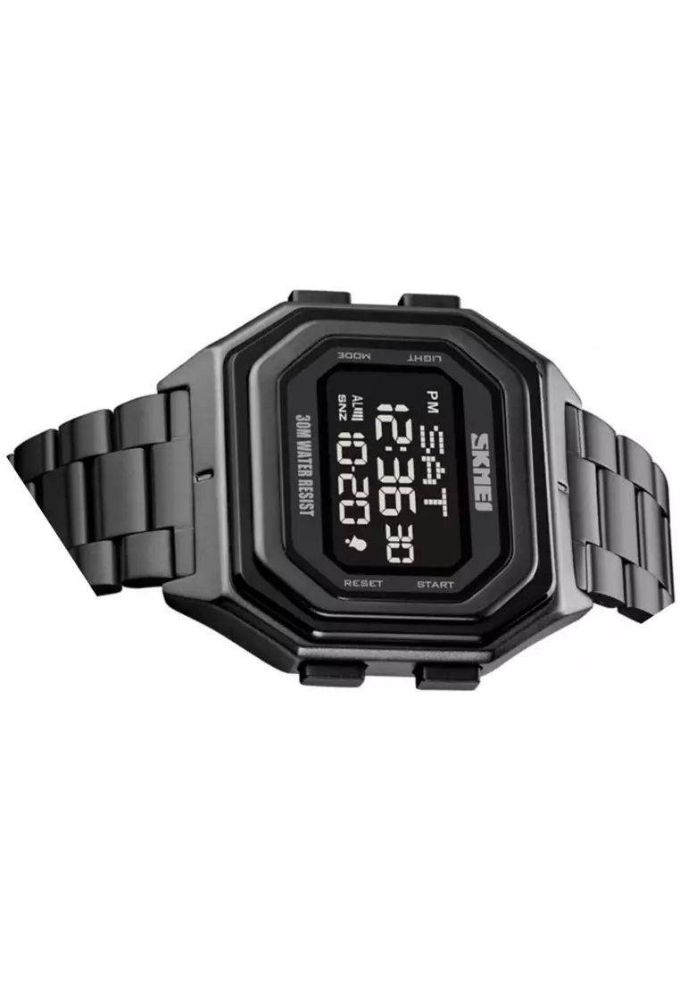 Jam Tangan Pria Digital Waterproof Many Function Strap Tali Material Stainless Steel IR17 ORIGINAL