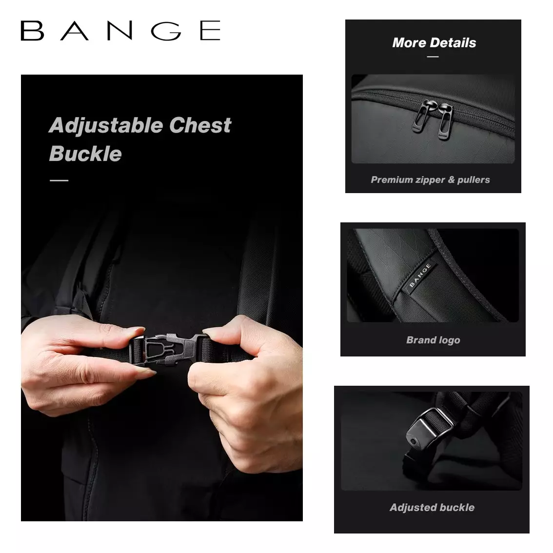 Bange BG3057 Tas Ransel Backpack Laptop Kerja Kuliah sekolah 15.6 Inch-GREEN