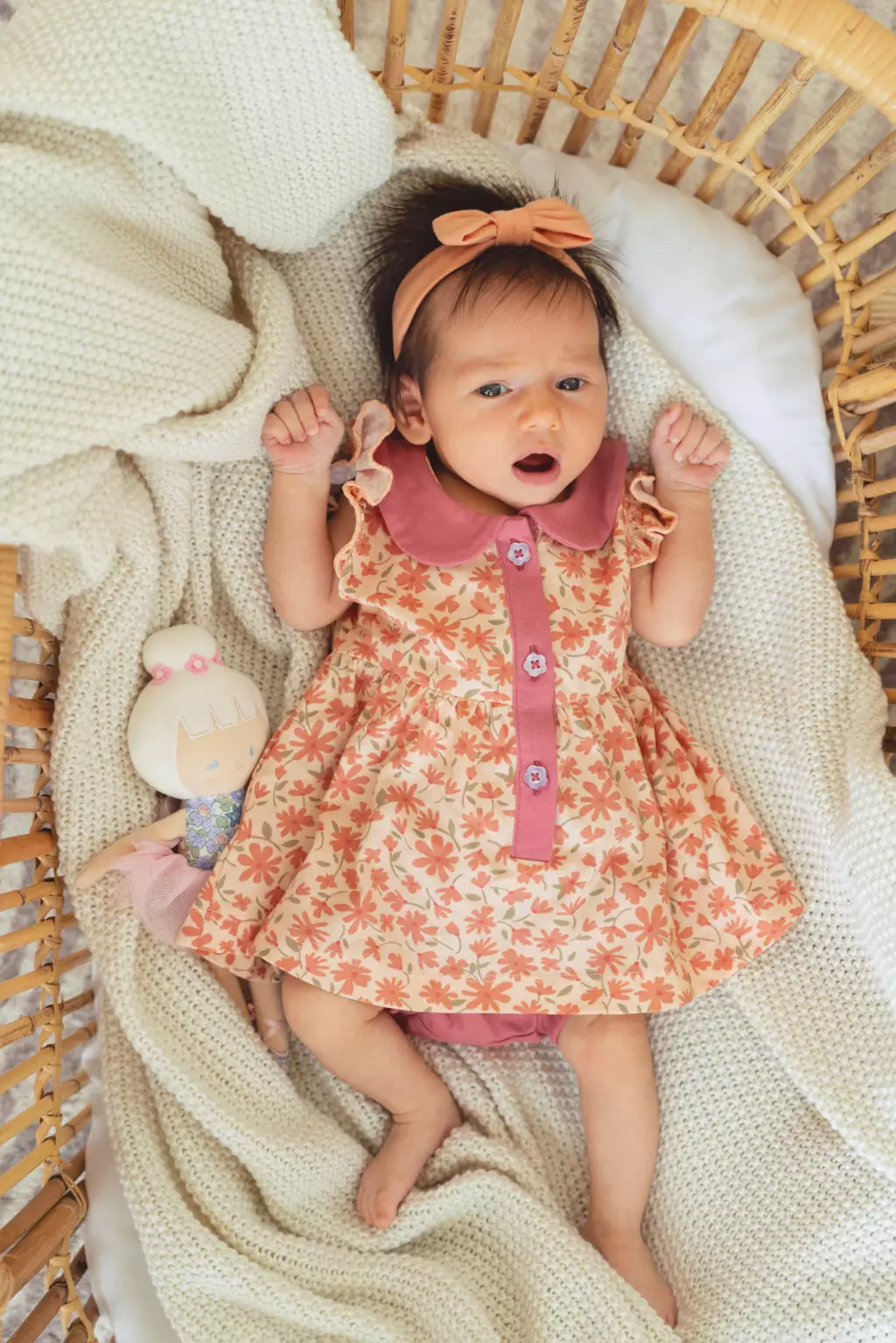 BOHOPANNA - RUFFLE COLAR DRESS - DRESS ANAK PEREMPUAN -ROSALIE