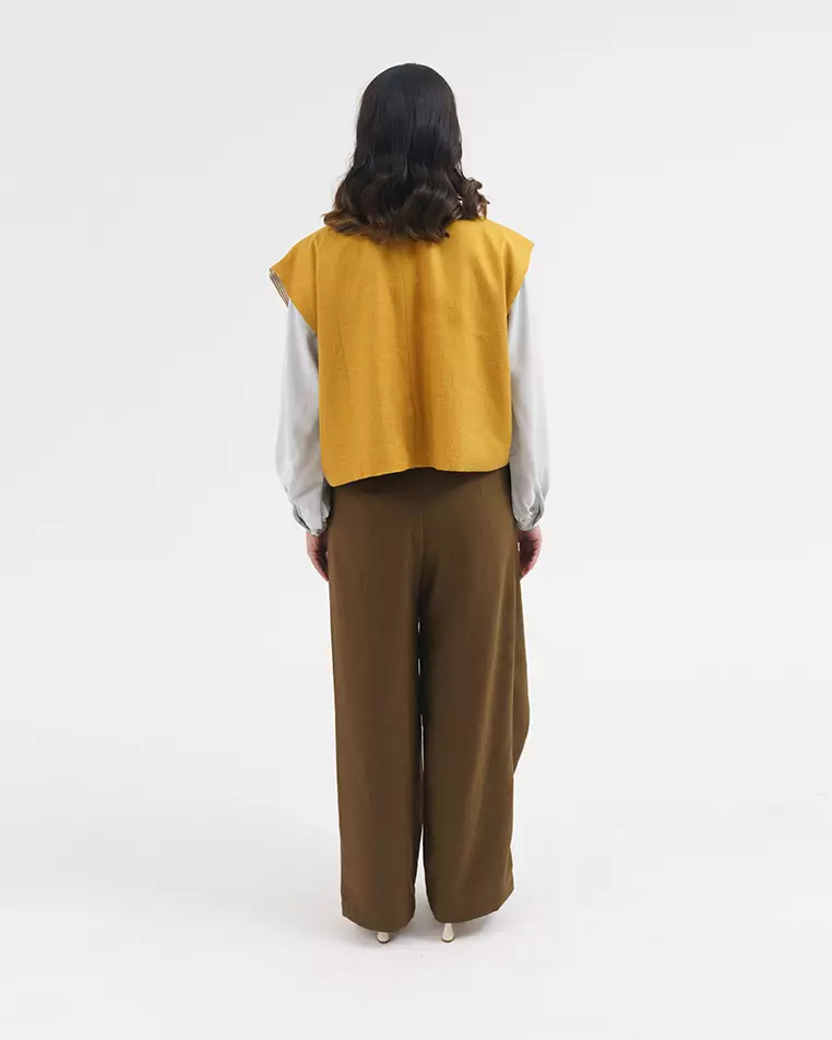 Jenna and Kaia - Berlyn Vest Mustard  - Vest Wanita