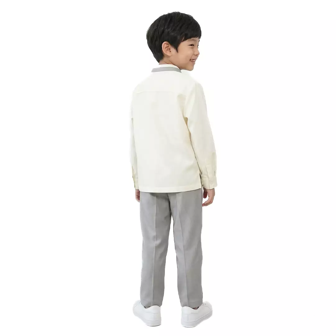 Rabbani - Setelan Baju Anak Bani Batuta Kemkid Nawaf Exclusive - Vanila Ice - Gray