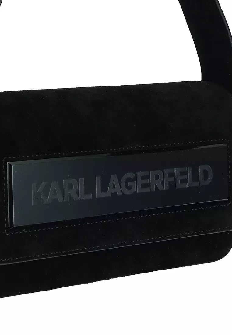 Karl Lagerfeld Icon K Canvas Clutch Bag in Purple