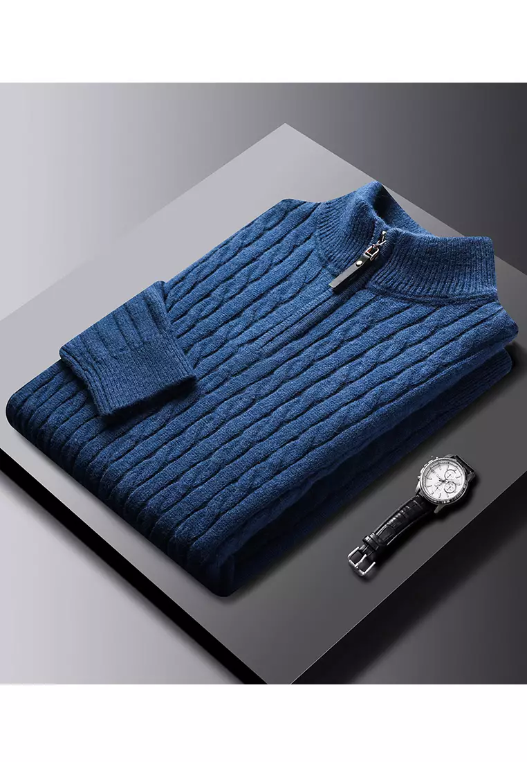 Stand Collar Knitted Sweater BD8511