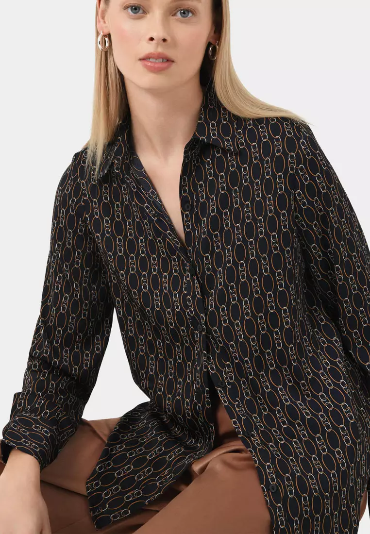 Freya Chain Print Satin Blouse
