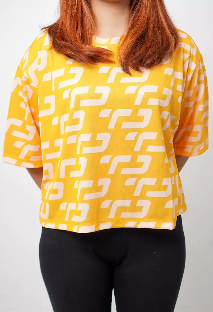 LSB29 baju olahraga wanita crop top oversize fit to xxl big size aerobic zumba poundfit sunkist