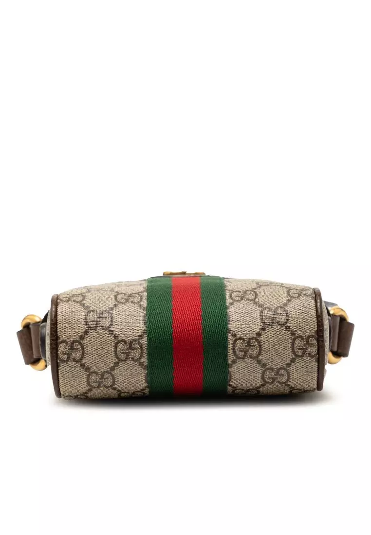 Pre-Loved Gucci Mini Gg Supreme Web Ophidia Crossbody