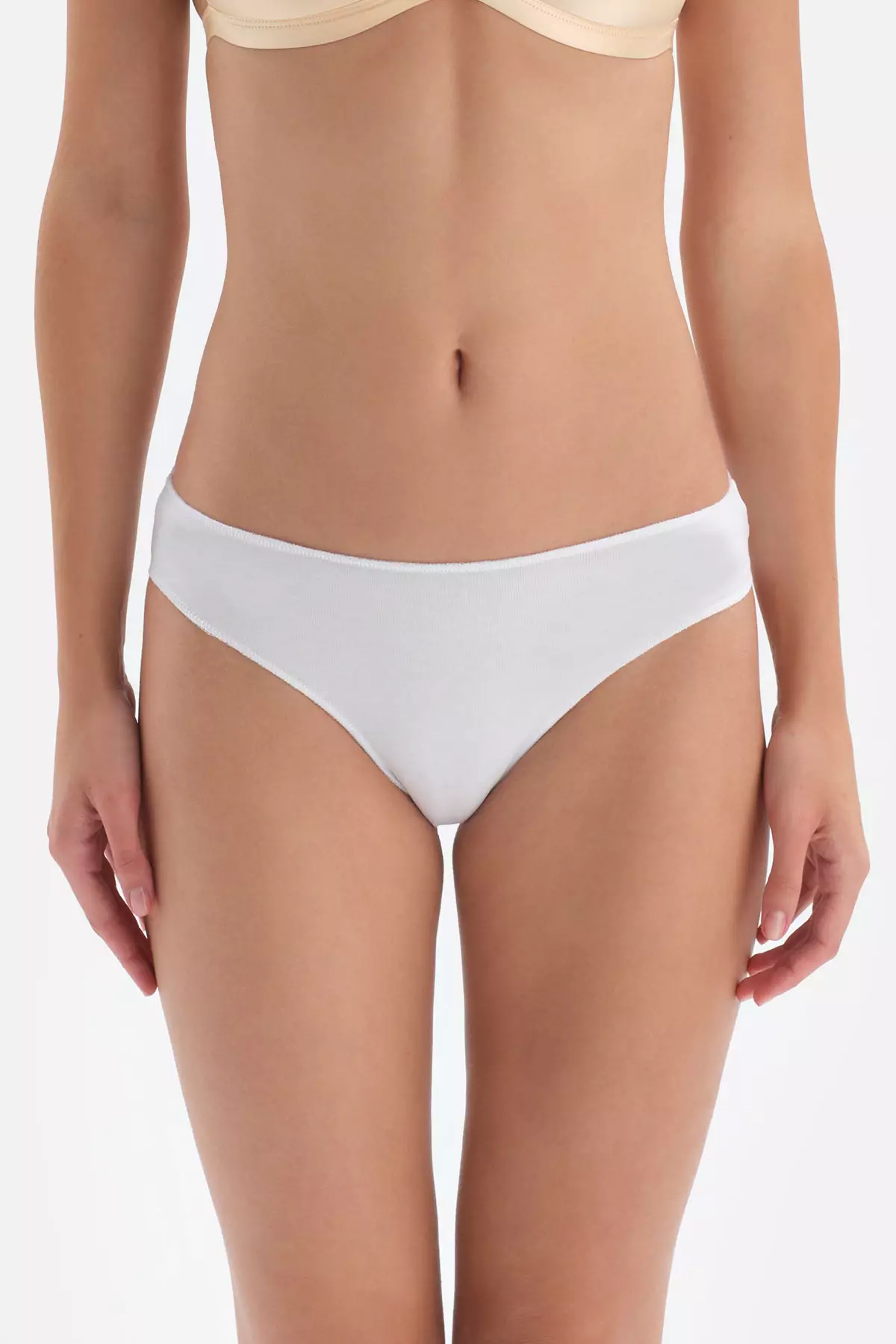 White Basic Slip, Regular Fit, Underwear for Women