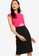 ZALORA black and pink Contrast Sheath Dress 213A4AAA512583GS_1
