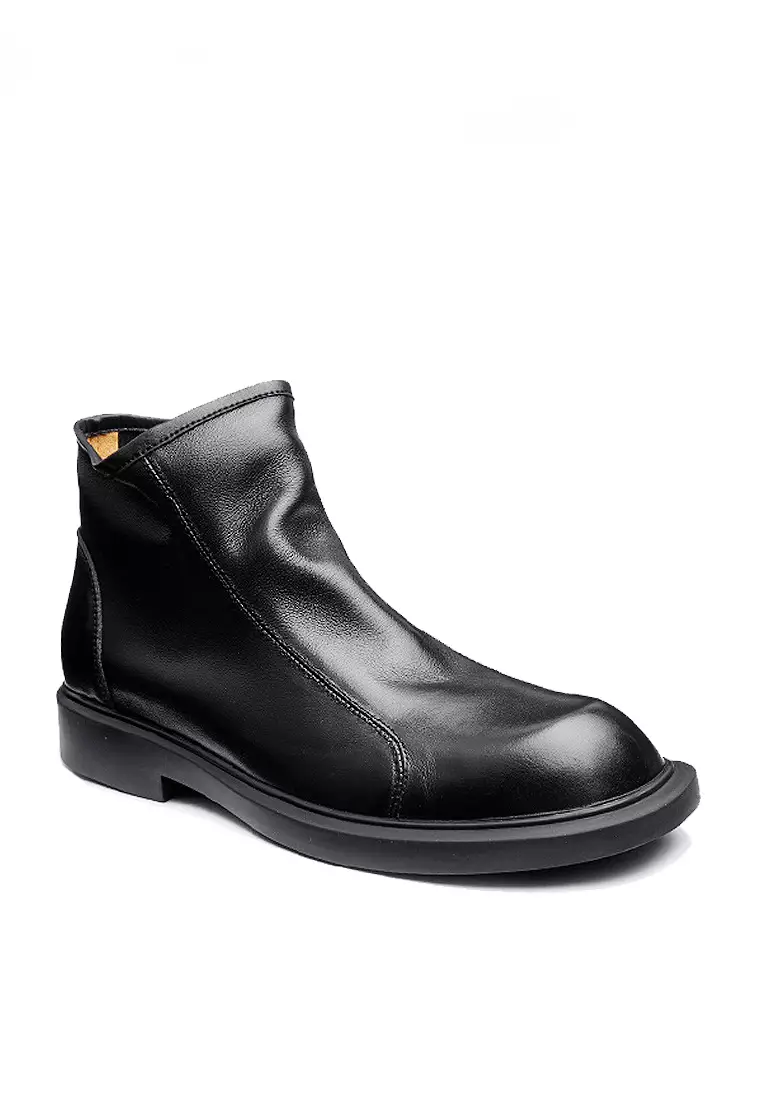 VANSA Vintage Top Layer Cowhide High-Top Boots VSM-B20242