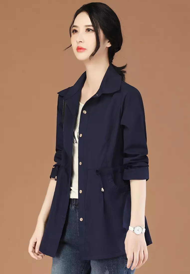 Girls navy top blue jacket