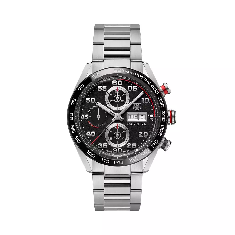 Carrera Automatic Chronograph Anthracite Black Dial