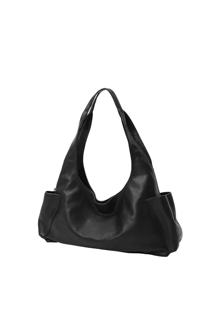 LEXI Side Pocket Hobo Bag II - Black
